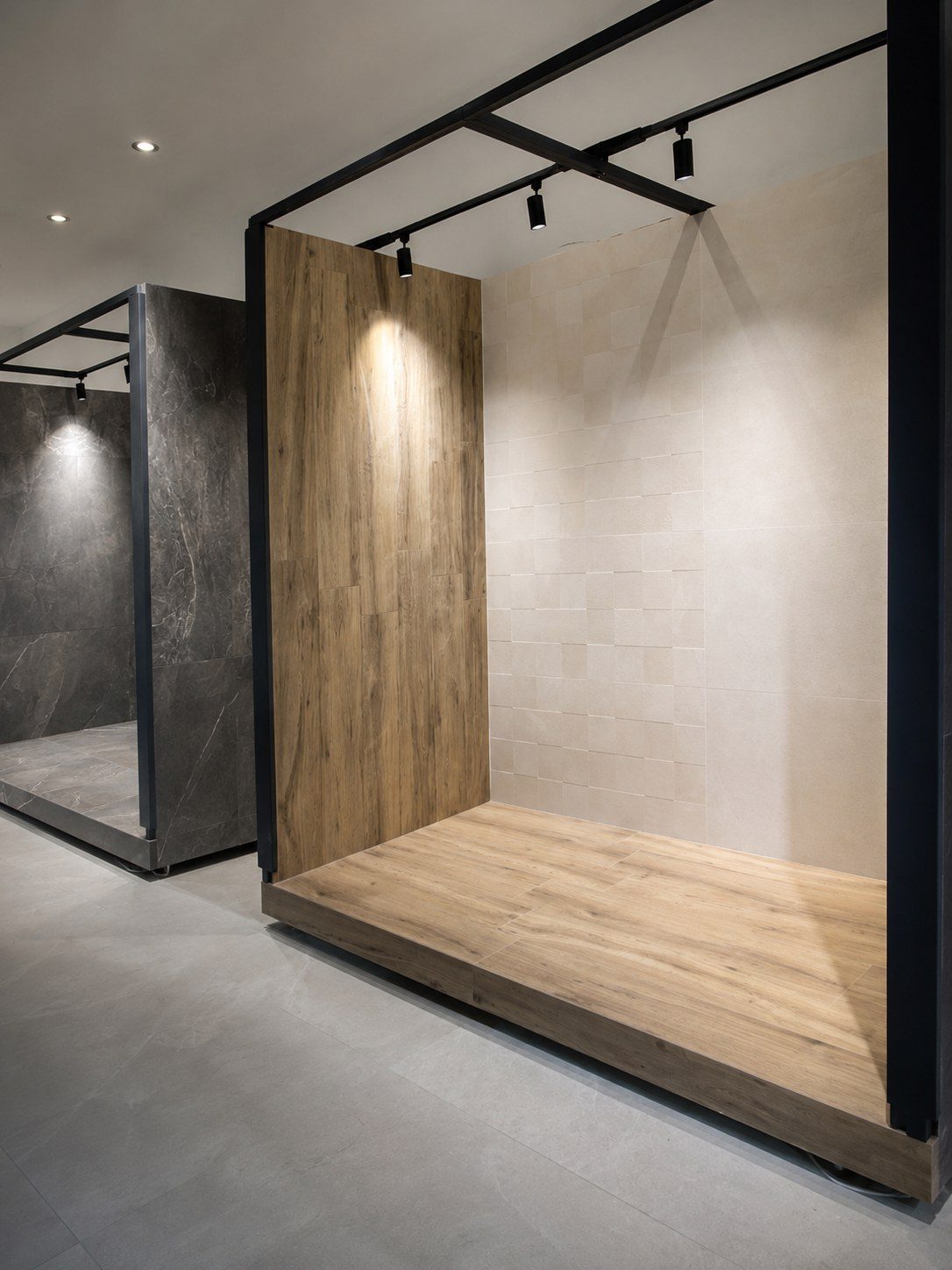 Exhibidores de porcelanato tipo ambiente