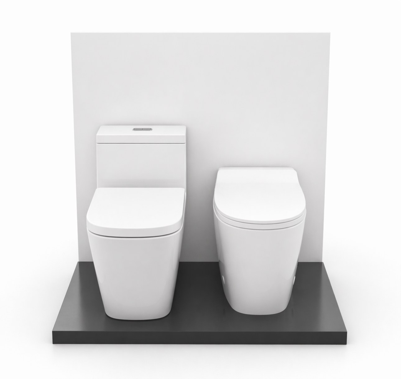 DOBLE Exhibidor sanitario doble vista frontal